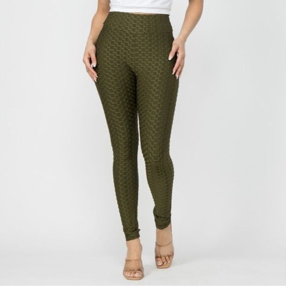 Olive Green Active Two piece honeycomb set - Picture 15 of 16